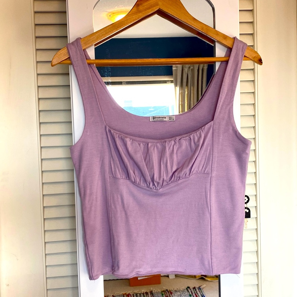 3 For $25! Stradivarius Lavender Bustier Style Tank Top